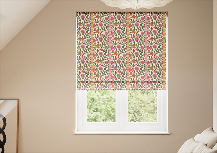 Petal & Block Latika Stripe, Sunset - Twist&Fit Roman Blind - Image 3